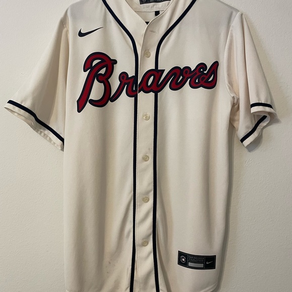 New Nike Atlanta Braves Ozzie Albies Replica Jersey Size Small - Picture 3 of 8